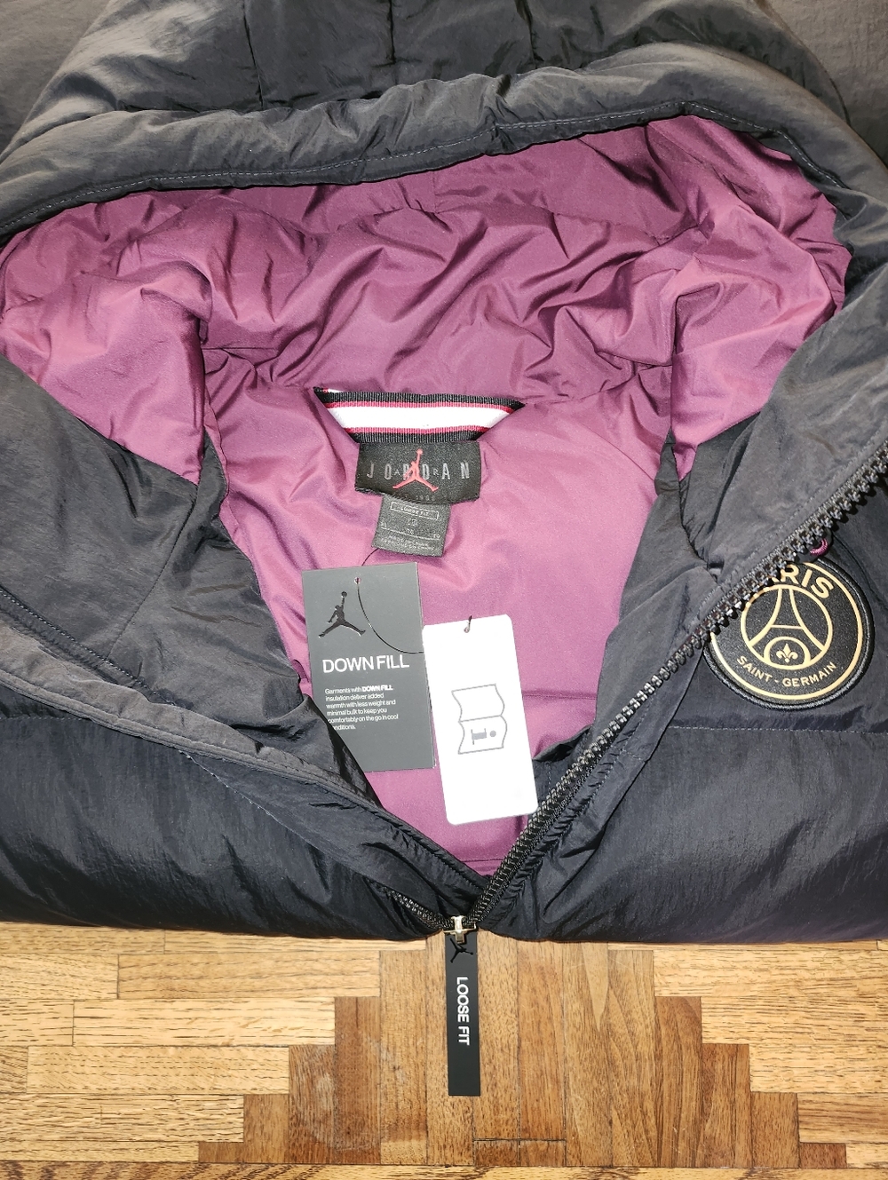Air Jordan X Paris Saint Germain Down Parka Jacket - Picture 6 of 7